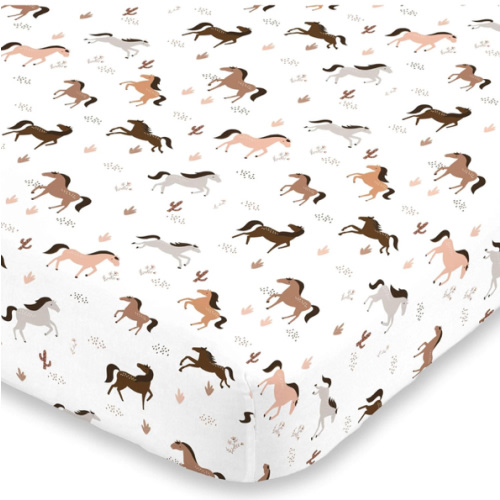 NoJo Desert Sunset Horse Tan, Taupe, Brown & White Super Soft Fitted Crib Sheet, Tan, Brown, Grey, White, 52x28x8 Inch (Pack of 1) : Amazon.sg: Baby Products