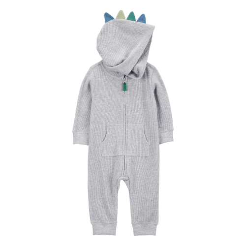 Baby Dinosaur Cotton Blend Long-Sleeve Jumpsuit - Grey - Carter's | Carter's