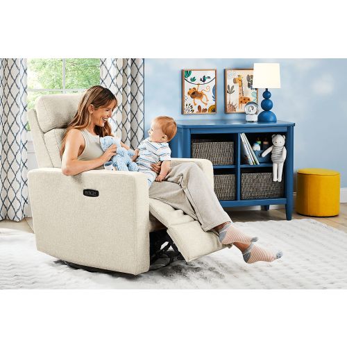 Clifton Gray Knitted Swivel Glider Recliner | Rooms to Go