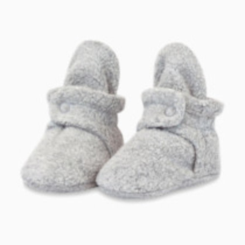 Zutano Cozie Fleece Bootie - Heather Grey, 6 M