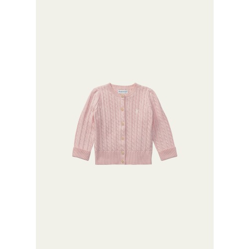 Cable Knit Cotton Cardigan, Size 3-12 Months