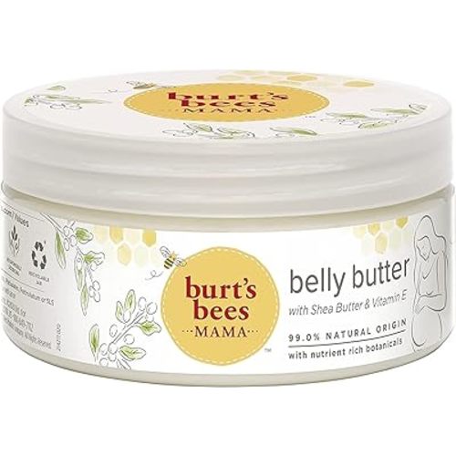 Burt's Bees Mama Bee Belly Butter Fragrance Free Lotion, 99% Natural Origin 185g, Stocking Stuffer, Christmas Gift, Holiday Gifts For Her