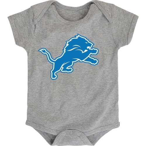 Newborn & Infant Detroit Lions Heather Gray Team Logo Bodysuit