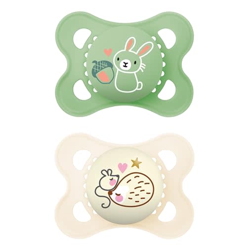 MAM Day & Night Pacifiers, Glow in The Dark Pacifier for Breastfed Babies, 0-6 Months, Unisex