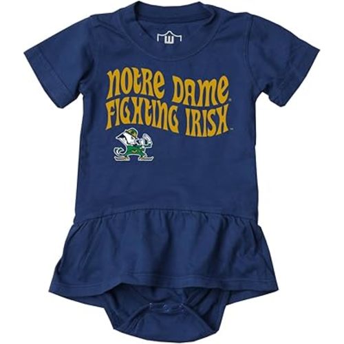 Wes and Willy College Sports Fan Baby Girls Ruffle Hopper Romper