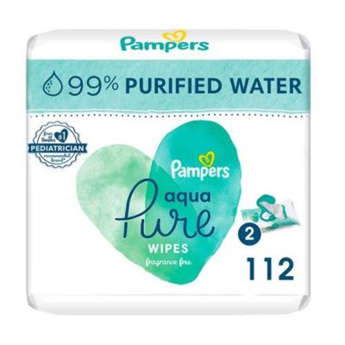 Pampers Aqua Pure Sensitive Baby Wipes (Select Count)