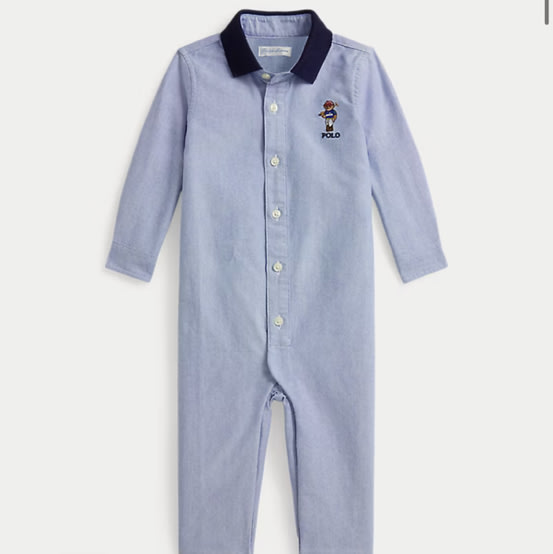 Polo Bear Cotton Oxford Coverall