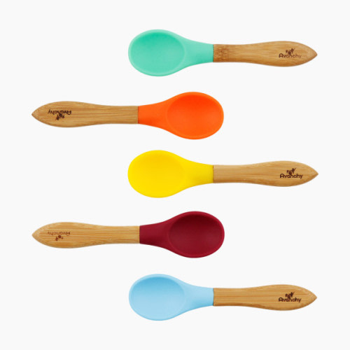 Avanchy Bamboo Baby Spoons (5 Pack) - Assorted--No Pink