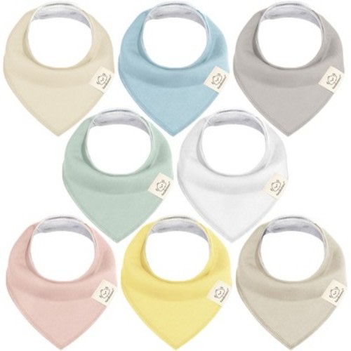 8pk Organic Baby Bandana Bibs, Baby Drool Bibs for Baby Girl, Boy, Baby Bibs for Infant, Newborn
