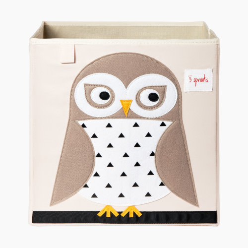 3 Sprouts Storage Box - White Owl