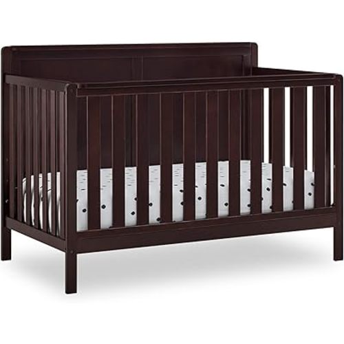 Delta Children Hartley 6-in-1 Convertible Crib, Dark Chocolate