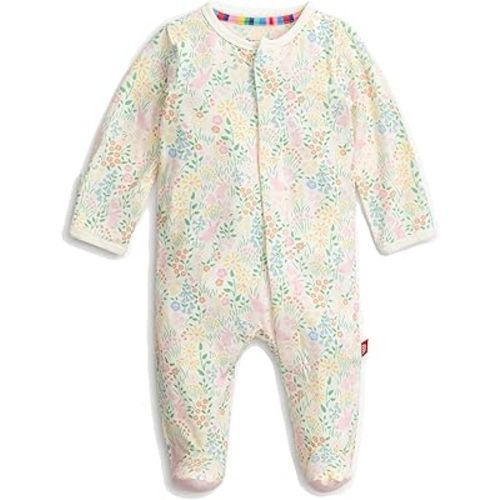 Magnetic Me Girls Modal Magnetic Baby Footie Pajamas | Silky Soft Modal Fabric | Baby Sleepers Available Sizes PRE - 24M