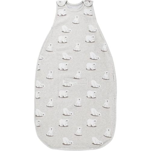 Woolino 4 Season Sleep Sack - Ultimate Merino Wool and Organic Cotton Sleeping Bag - Two-Way Zipper Adjustable Universal Size Sleep Sack for Baby (2-24 Months) - Polar Bear