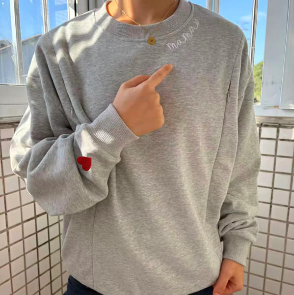 Oversized Mama Embroidered Nursing Sweatshirt – Giftifymama