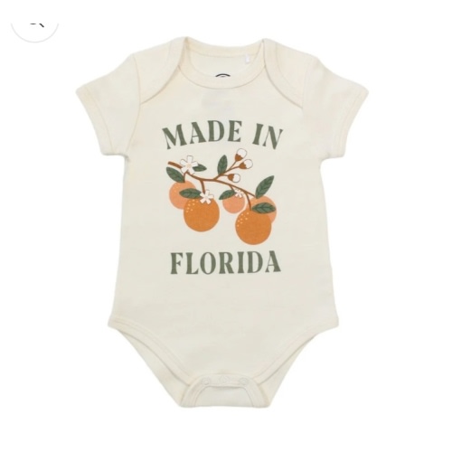 Made in Florida Oranges Cotton Baby Onesie – Emerson and Friends