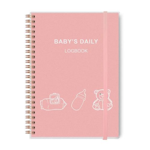 Baby's Daily Log Book - A5 Baby Care planner for Newborns, Schedule for Tracking Newborn's Daily Routine, 152 Easy to Fill Pages Track and Monitor Nursing, Sleep, Feeding, Diapers, Pumping - Pink
