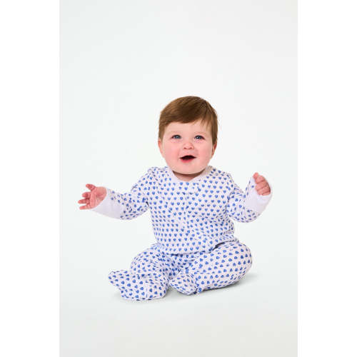 Infant Hearts Zipper Footie