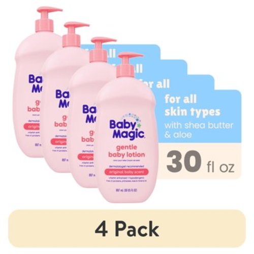 (4 pack) Baby Magic Gentle Baby Lotion, Original Baby Scent, Hypoallergenic, 30 oz.