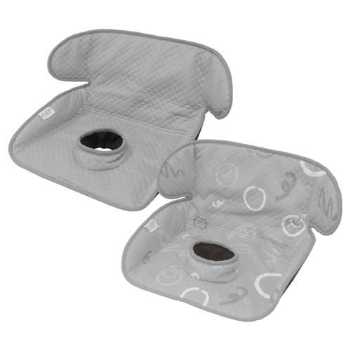 THINK GOOD TOTS Grey Piddle Pad 2-Pack – Waterproof Car Seat & Stroller Protector for Potty Training Toddlers & Babies, Machine Washable, Anti-Slip Backing, Universal Fit