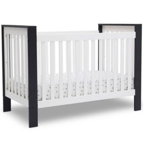 Delta Children Miles 4-in-1 Convertible Crib - Bianca White/midnight Gray