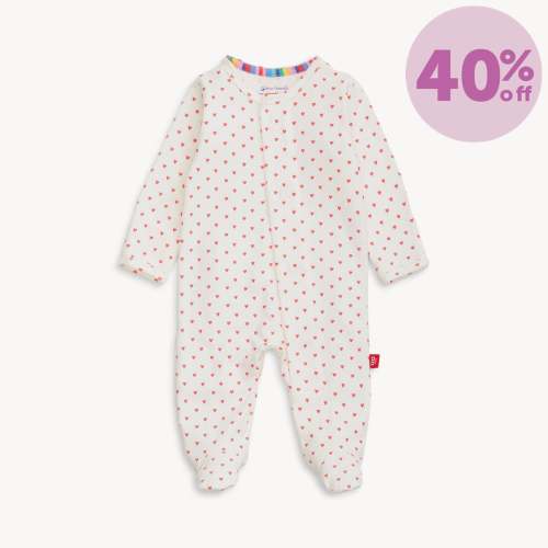 ditsy heart cloudstretch™ magnetic parent favorite footie – Magnetic Me