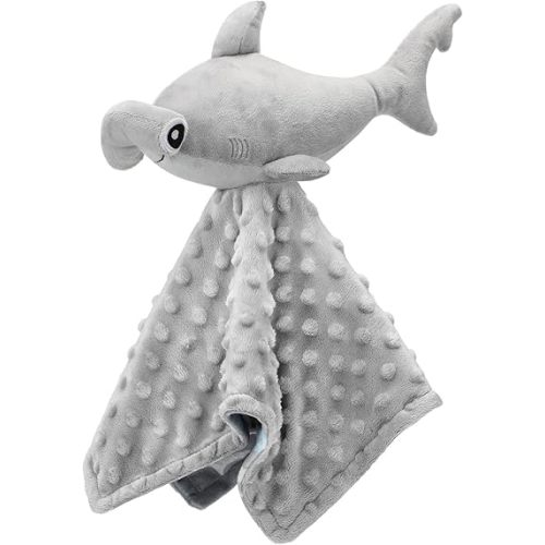 Hammerhead Shark Security Blanket Plush Baby Snuggle Lovey Blanket for Babies and Toddlers Soft Cuddly Companion Unisex for Newborns Ocean Themed Decor