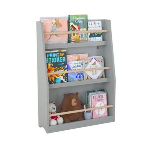 TIRAMISUBEST 3 Tier Kids Book Shelf,Kids Book Rack, Helps Keep Bedrooms, Playrooms, And Classrooms Organized, Gray - Kids Furniture, Gray