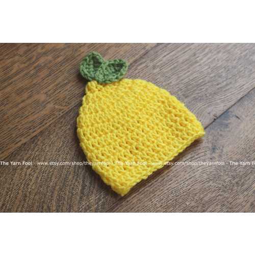 Bright Lemon Hat for Newborns, Baby, Infant, Toddler, Children, and Adults - Fun Fruit Summer Hat