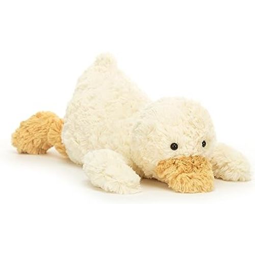 Jellycat Tumblie Duck Stuffed Animal, Medium 14 inches| Ducks and Ducklings Plush Toy | Classic Children's Gift