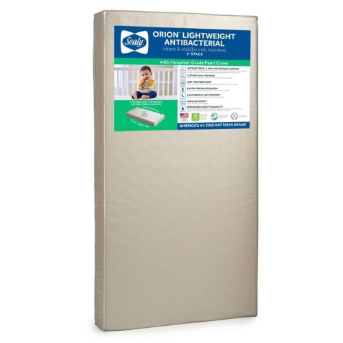 Sealy Orion 2-stage Sustainable Antibacterial Baby Crib Mattress And Toddler Bed Mattress - White