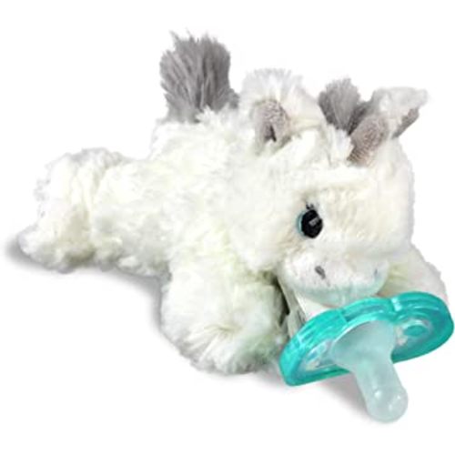 RaZbaby RaZbuddy JollyPop Pacifier Holder with Removable Baby Pacifier, Unicorn