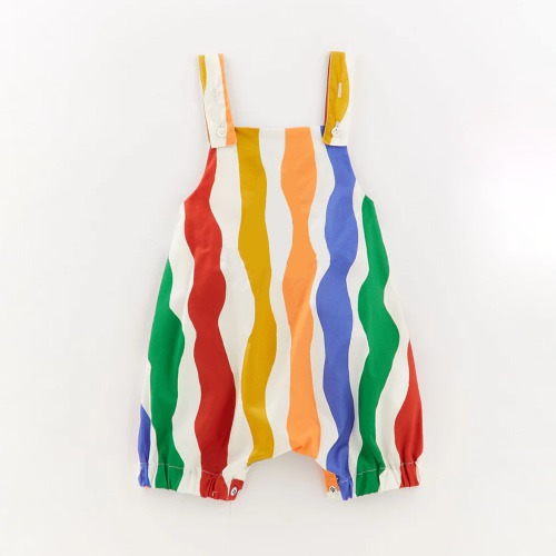 Baby Kid Colorful Stripe Overalls