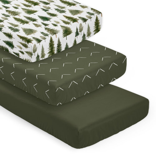 Sweet Jojo Designs Woodland Pine Tree 3 Pack Fitted Crib Sheets by Sweet Jojo Designs | Wayfair