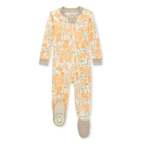 Burt's Bees Baby Organic Cotton Baby One Piece Sleeper Pajama, Sizes 12 Months- 24 Months