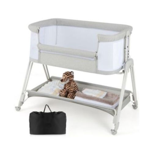 Portable Bedside Bassinet with 7 Adjustable Heights