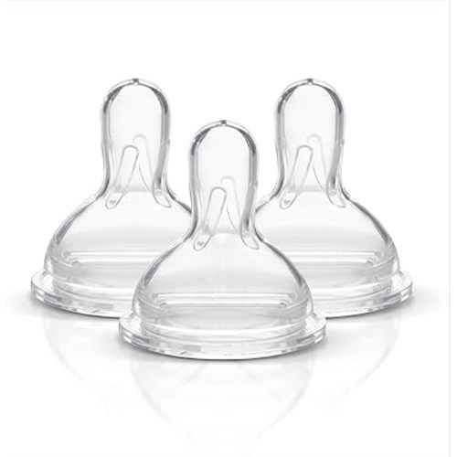 Medela Slow Flow Spare Nipples with Wide Base, Compatible with Medela Storage Bottles, Made Without BPA, 3 Count (Pack of 1)