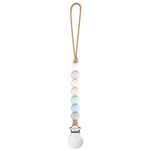 Ryan & Rose Pacifier Clip Georgia - Silicone Pacifier Clip Baby boy Baby Girl Binky paci Clip Baby Pacifier Holder binkie Clip Binky Clips Newborn Baby Care Baby Pacifier Clip (Grace)