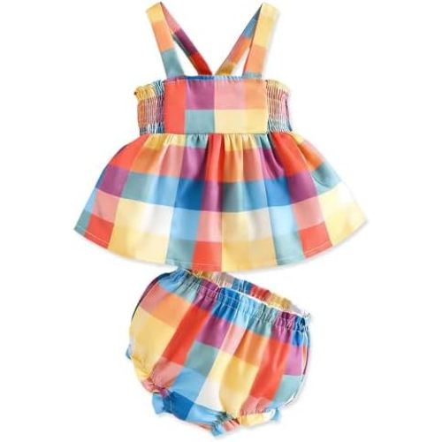Newborn Baby Girl Clothes Summer Outfits Infant Ruffle Sleeveless Cute Bow Tank Tops 3 6 12 18 Months