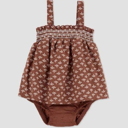 Carter's Just One You®️ Baby Girls' Geo Sunsuit - Brown, Size: 3M