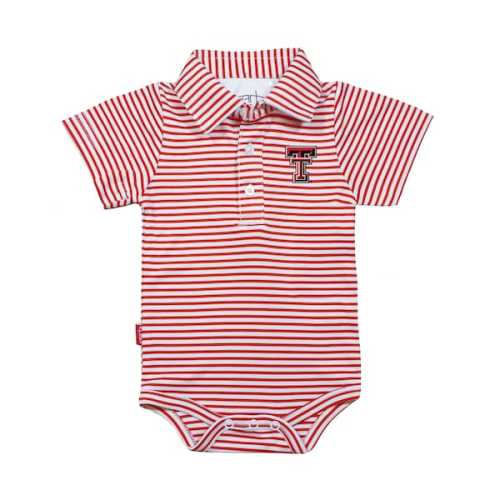 Infant Garb Red/White Texas Tech Red Raiders Carson Polo Bodysuit