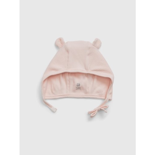 Baby First Favorites TinyRib Bear Hat in barely pink