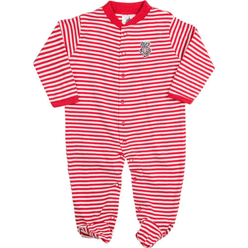 Creative Knitwear Bucky Badger Striped Romper (Red/White) | UW Alumni Store