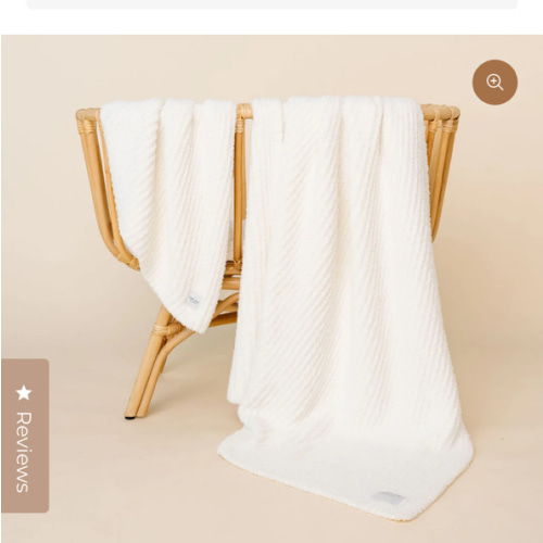 Chenille Blanket - White - Small & Large