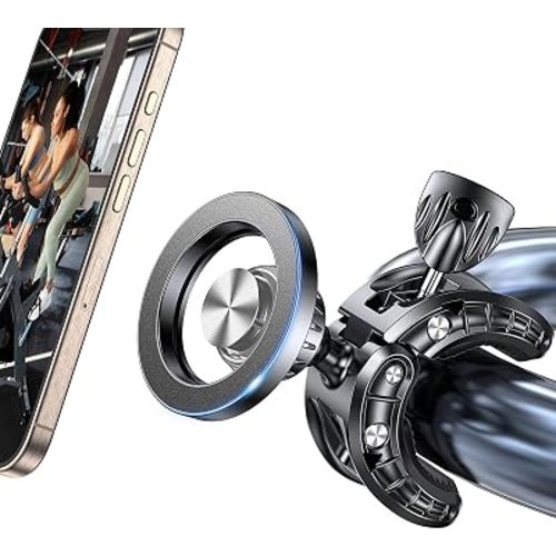 Coolpow Gym Magnetic Phone Holder Mount for MagSafe【Strong Magnets】 Stroller Phone Holder Adjustable Stand Clamp, with Gym Equipment, Stroller, Shopping Cart, Treadmill for iPhone 17 Pro Max 16 15 14