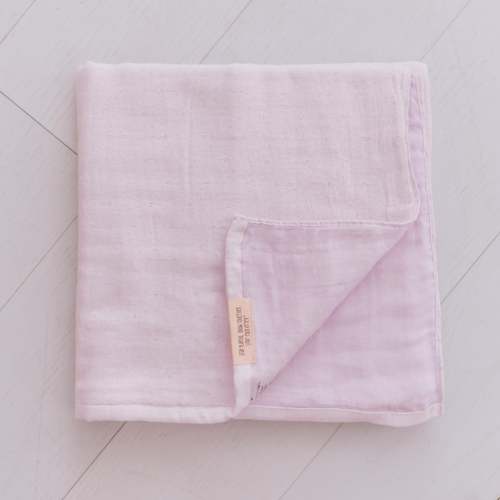 Soft Spun Cotton Muslin Swaddle 47 x 47 in Water Lily/Wisteria