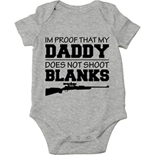 CBTwear I'm Proof That My Daddy Does Not Shot Blanks - Hunting Buddy - Cute Infant One-Piece Baby Bodysuit