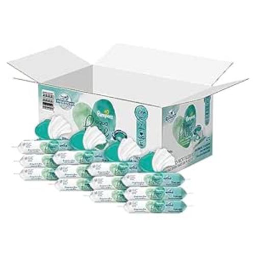 Pampers Aqua Pure Sensitive Baby Wipes - 672 Count, 99% Water, Hypoallergenic, Unscented : Baby