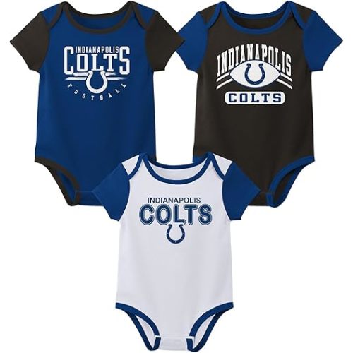 Outerstuff NFL Teams Newborn Baby and Infant Short Sleeve Bodysuit Variety 3-Pack (0-18m)