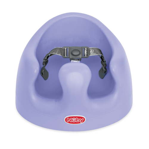 Free Shipping! Nuby Baby Seat Foam Booster Seat with 3-Point Harness for Infants 4-12 Months Purple
