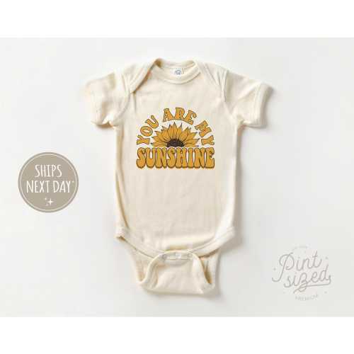 You Are My Sunshine Baby Onesie® - Boho Sunflower Bodysuit - Cute Summer Onesie®